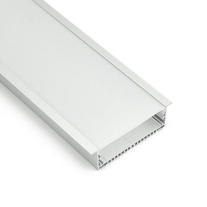 106mmx40mm Wide Recessed LED Profile With Flange - 90mm Light Line
